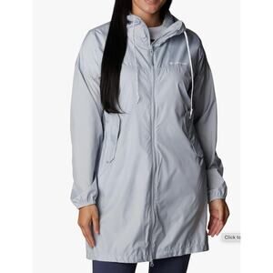 Columbia Women's Flash Challenger Long Cirrus Grey Windbreaker Large NWT